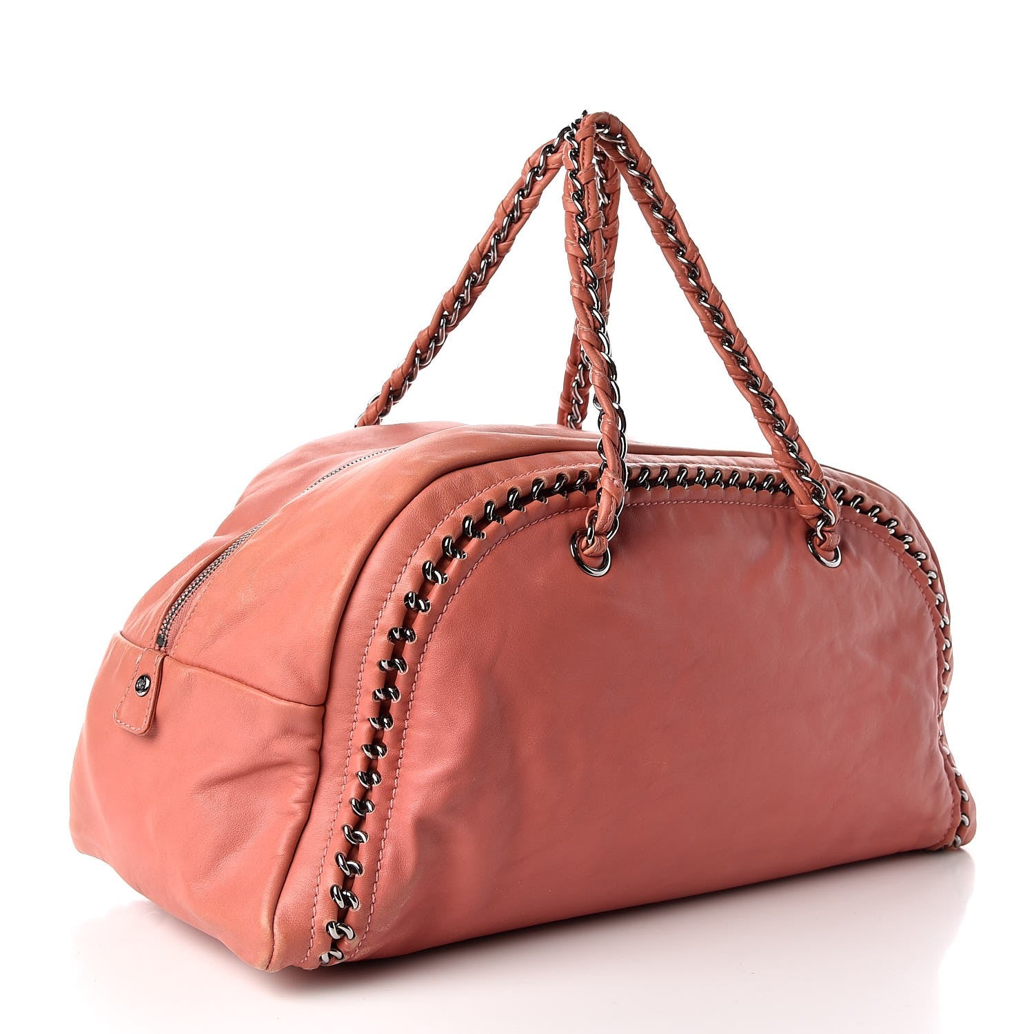 Chanel Smooth Calfskin Medium Luxe Ligne Bowler Pink 3 of 9