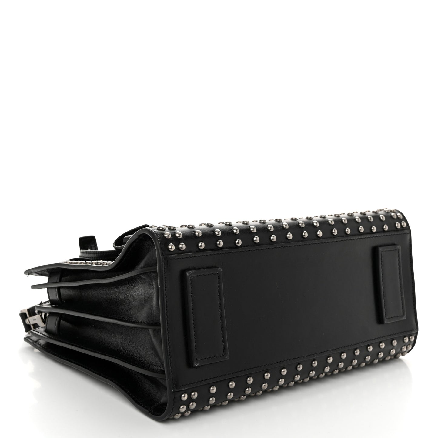 Smooth Calfskin Studded Small Sac De Jour Black