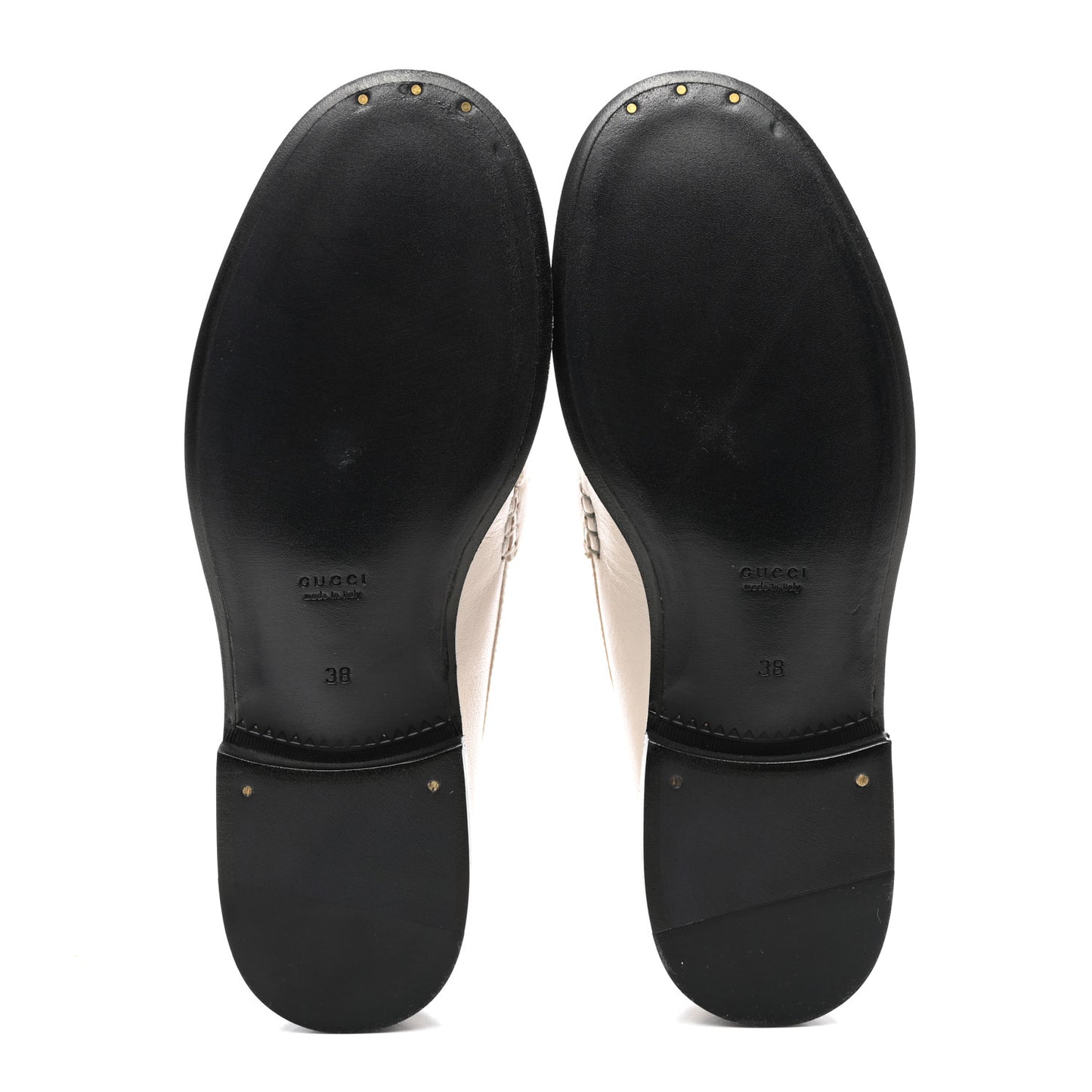 Goatskin Womens Logo 15mm Loafers 38 Mystic White