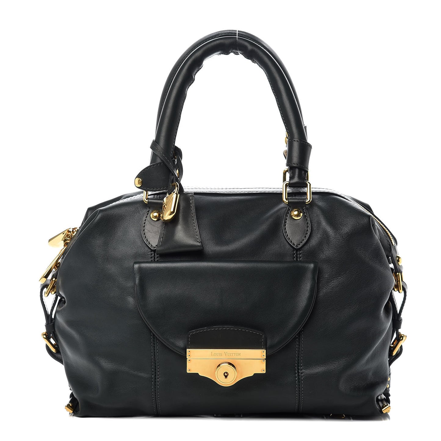 Calfskin Sac Louis Black