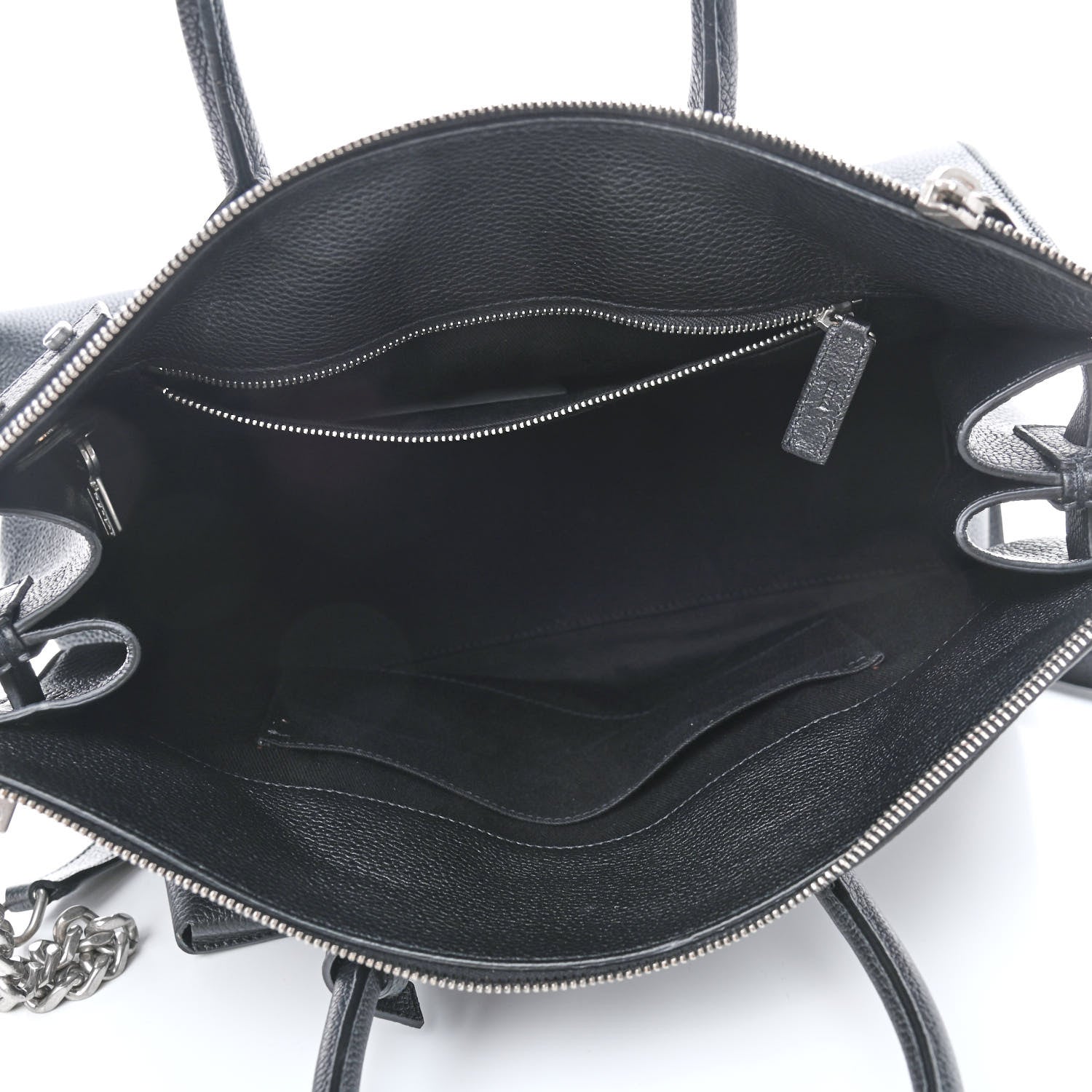 Saint Laurent Grained Calfskin Sac De Jour Souple Duffle 36H Asphalt Black 5 of 9