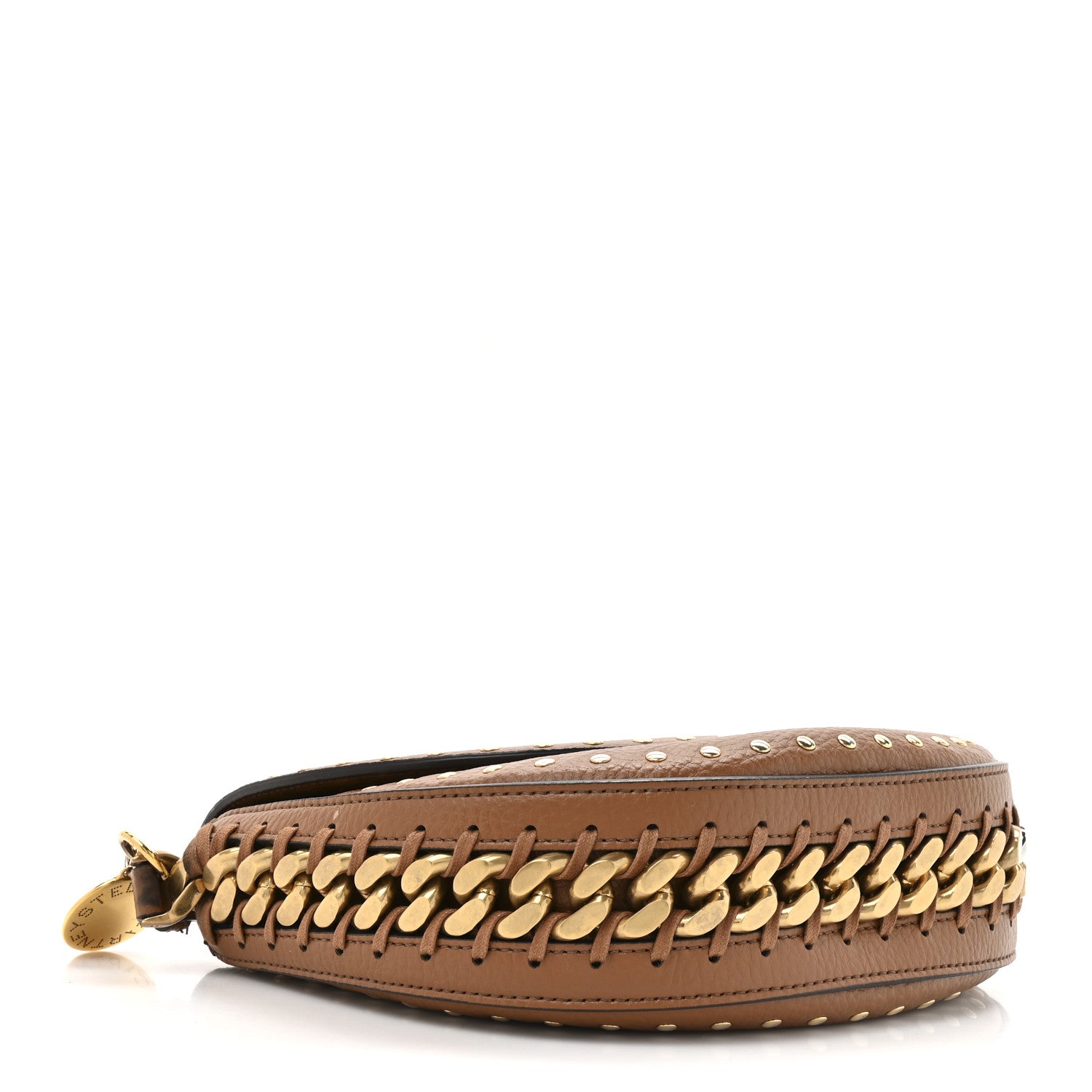Stella McCartney Eco Grainy Alter Mat Studded Frayme Flap Shoulder Bag Pecan 3 of 11