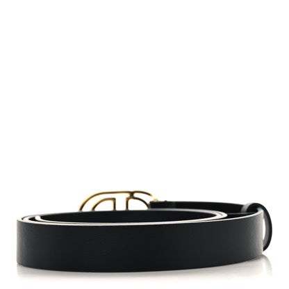 Christian Dior Calfskin 30 Montaigne Cut-Out CD Belt 90 36 Black 2 of 6