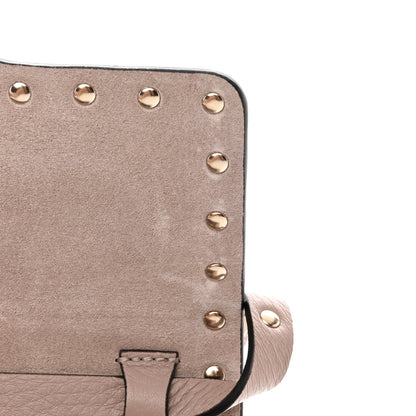 Valentino Garavani Pebbled Calfskin Medium Rockstud Flip Lock Crossbody Bag Poudre 10 of 11