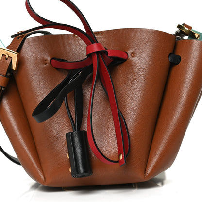 Valentino Garavani Grainy Calfskin VLogo Bucket Bag Brown 13 of 21