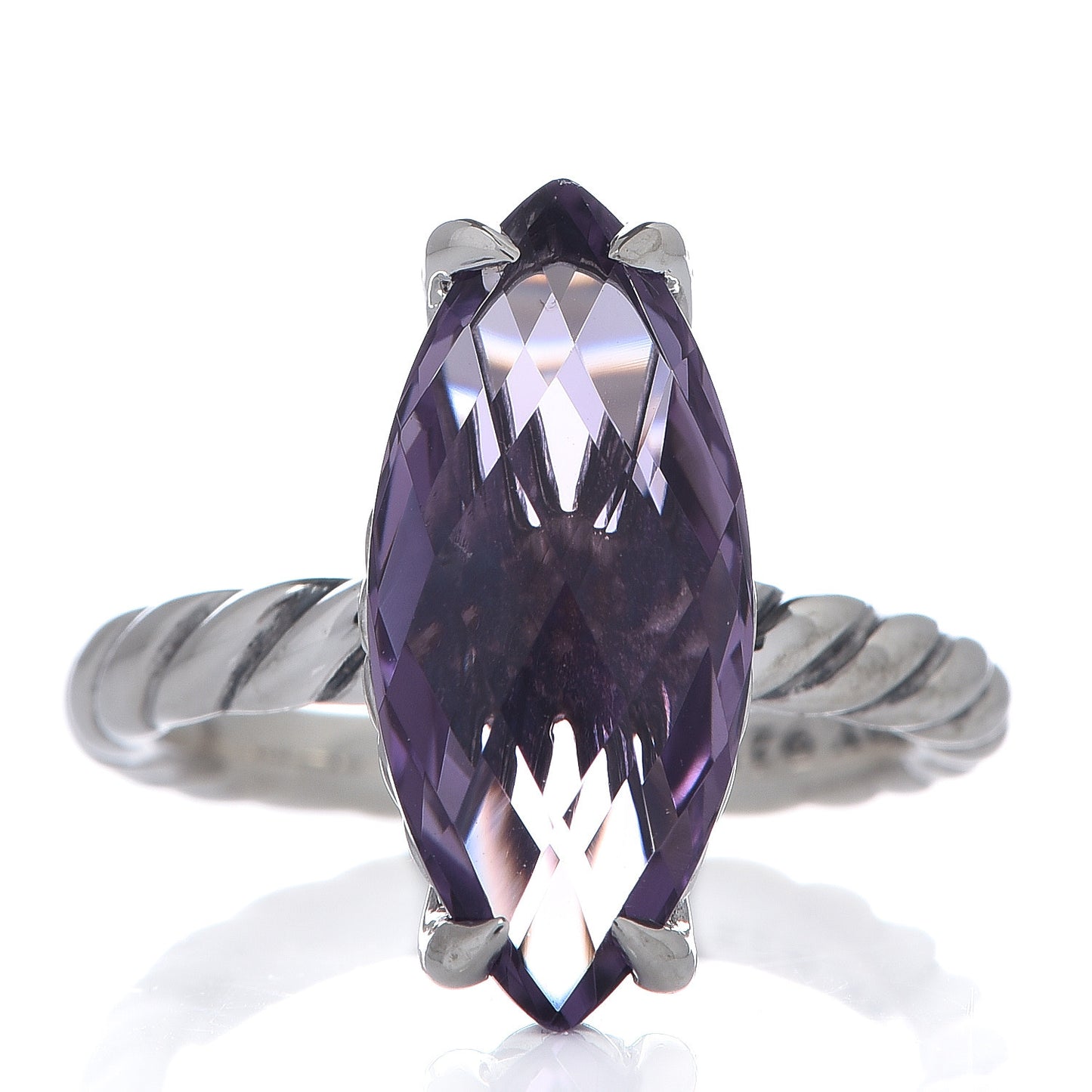 Sterling Silver Amethyst Marquise Ring 49 5