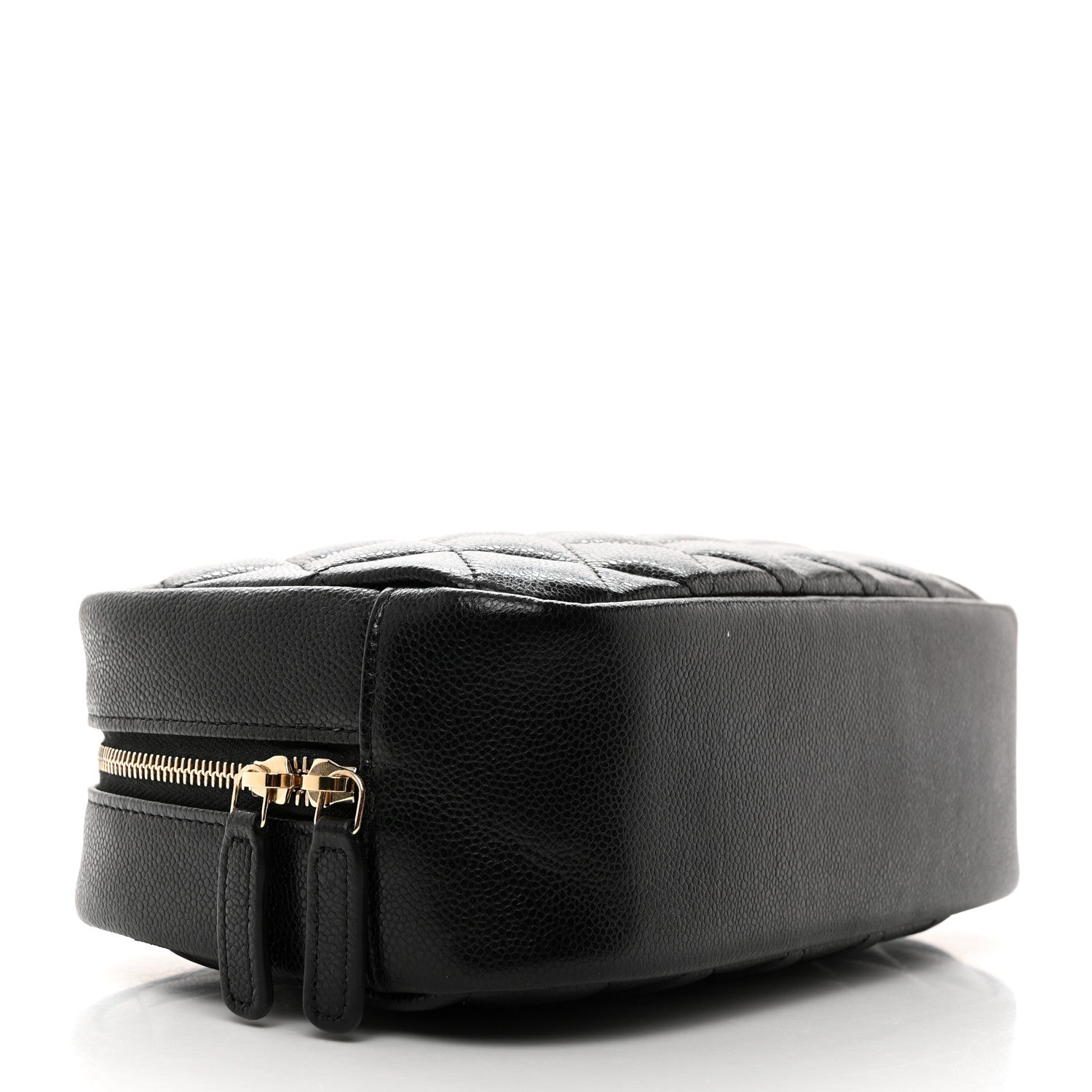 Chanel Caviar Quilted Medium Curvy Pouch Cosmetic Case Black 4 of 8