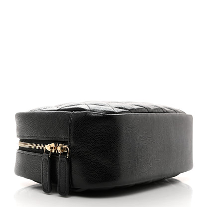 Chanel Caviar Quilted Medium Curvy Pouch Cosmetic Case Black 4 of 8