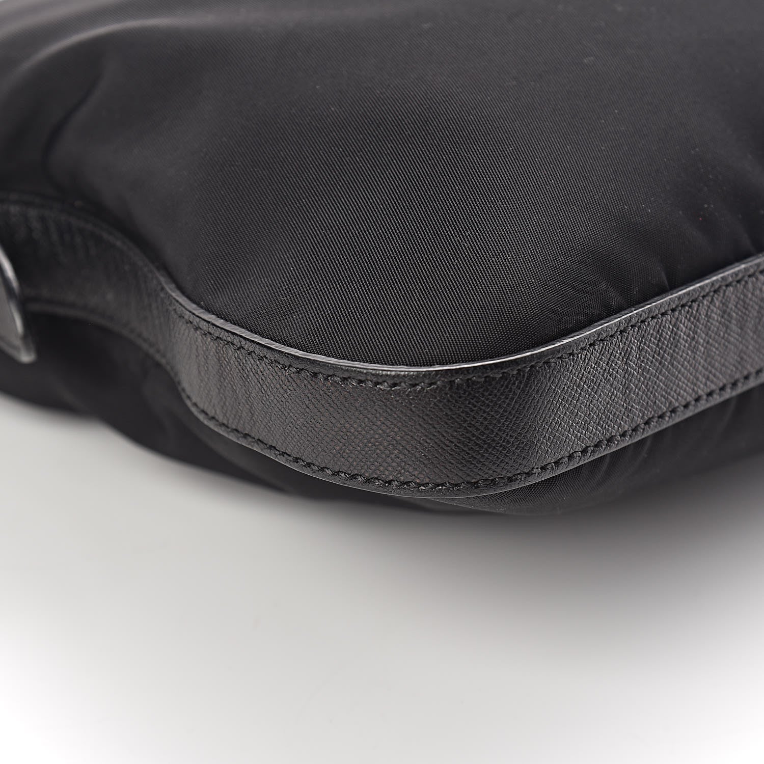 Prada Tessuto Nylon Saffiano Flat Messenger Bag Black 14 of 15