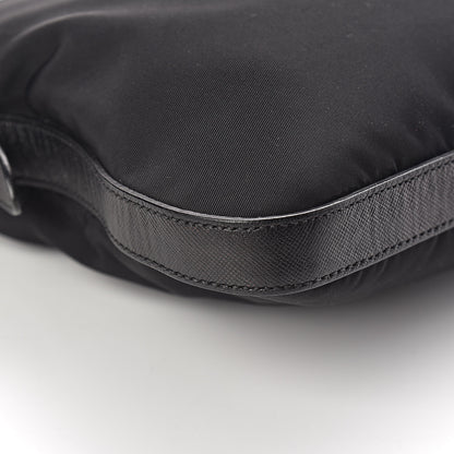 Prada Tessuto Nylon Saffiano Flat Messenger Bag Black 14 of 15