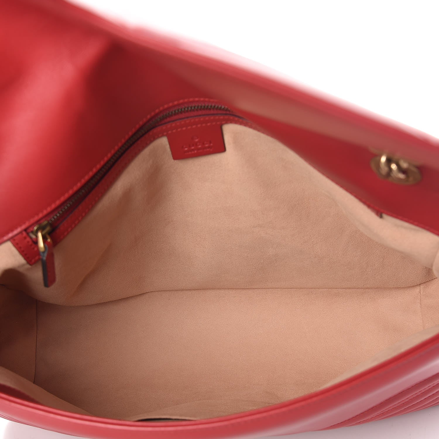 Gucci Calfskin Matelasse Large GG Marmont Shoulder Bag Hibiscus Red 7 of 9