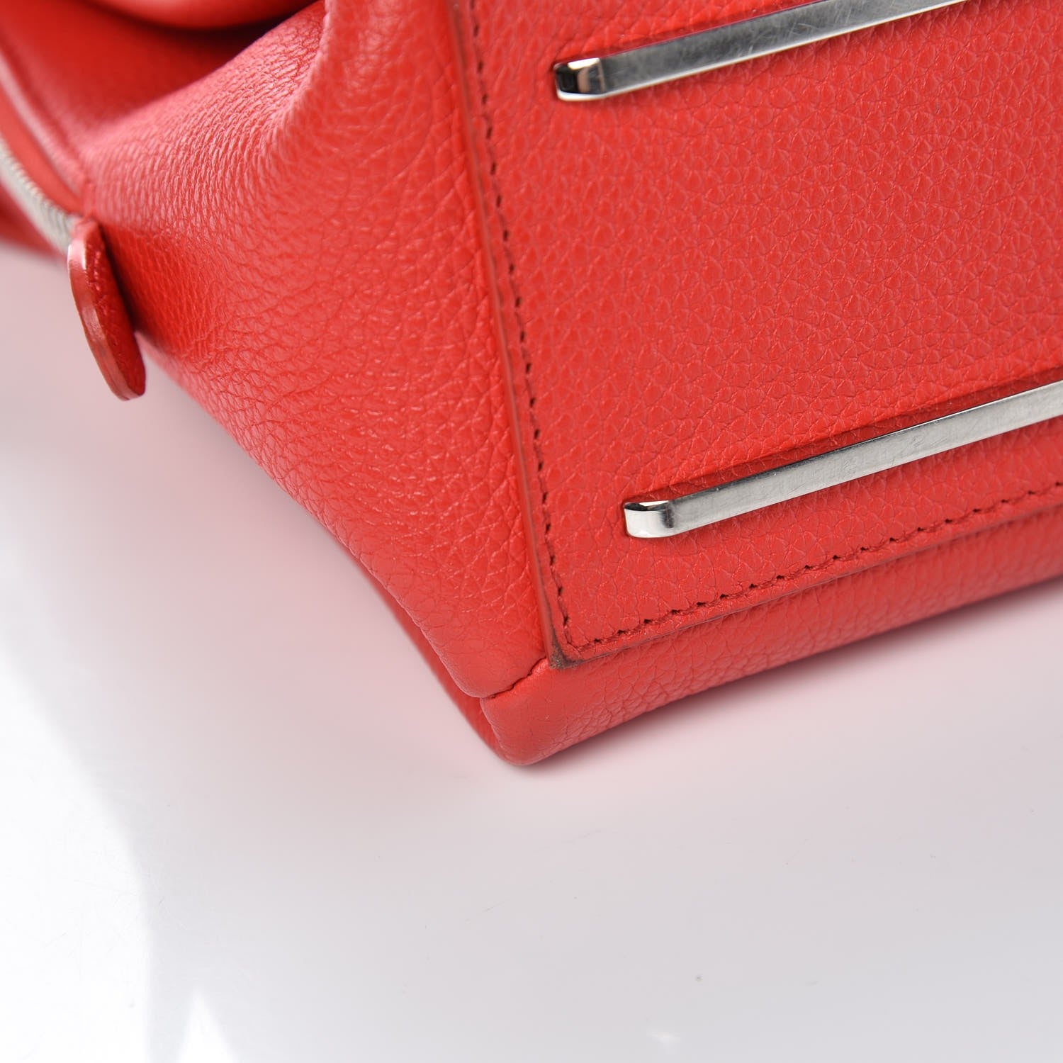 Balenciaga Grained Calfskin Le Dix Mini Soft Cartable Rouge Coquelicot 10 of 14