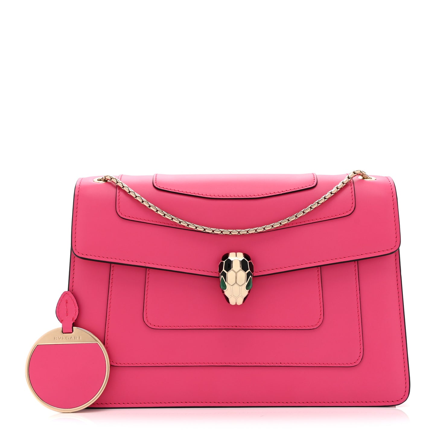 Calfskin Serpenti Forever Shoulder Bag Pink