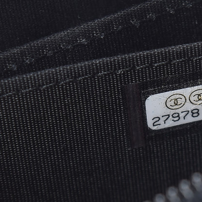Chanel Caviar Quilted Boy Zip Around Coin Purse Wallet Black 7 of 8