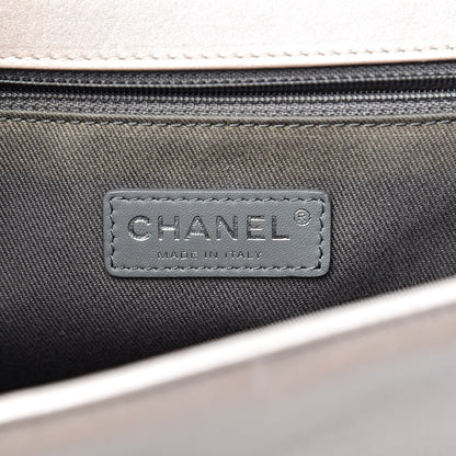 Chanel Metallic Lambskin Quilted Large Boy Flap Light Beige 6 of 13