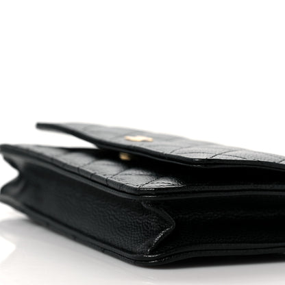Chanel Caviar Quilted Wallet On Chain WOC Black 9 of 10