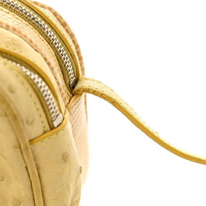 The Row Ostrich Lizard Mini Twin Crossbody Bag Yellow 13 of 15
