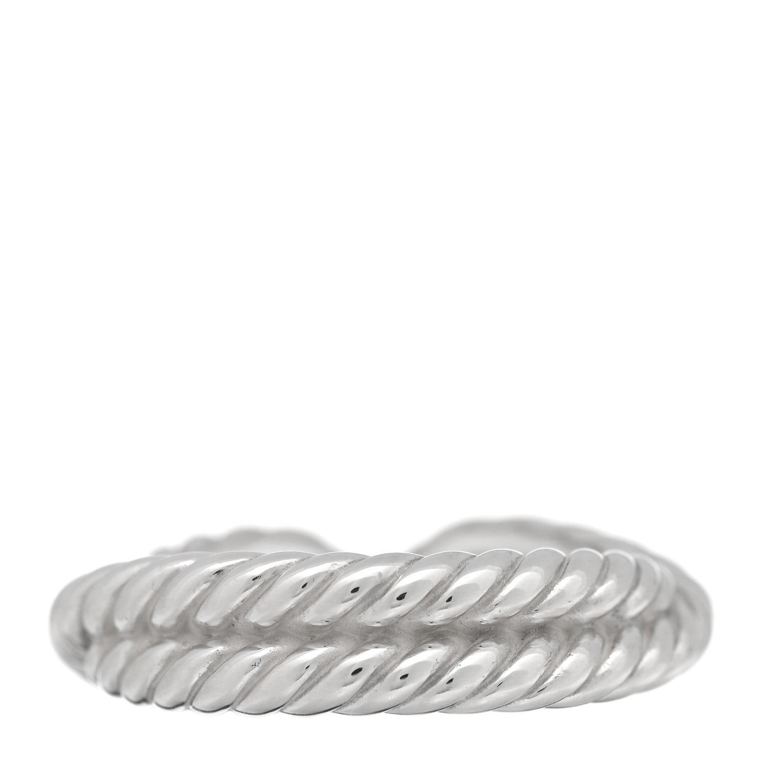 David Yurman Sterling Silver 18K Yellow Gold Cable Loop Ring 48 4.5 3 of 4