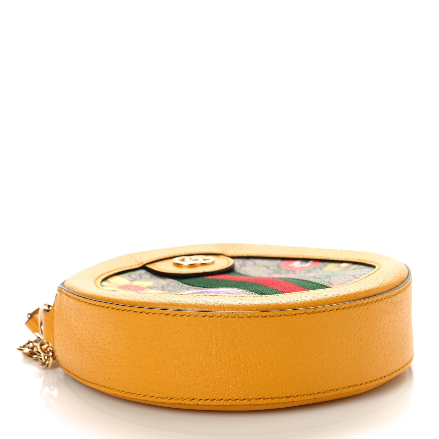 Gucci GG Supreme Monogram Flora Web Mini Ophidia Round Shoulder Bag Beige Multicolor Crop 4 of 9