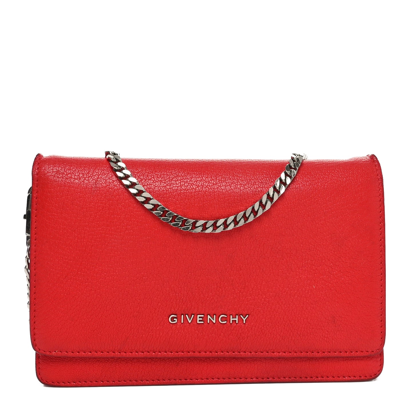 Sugar Goatskin Pandora Chain Wallet Red