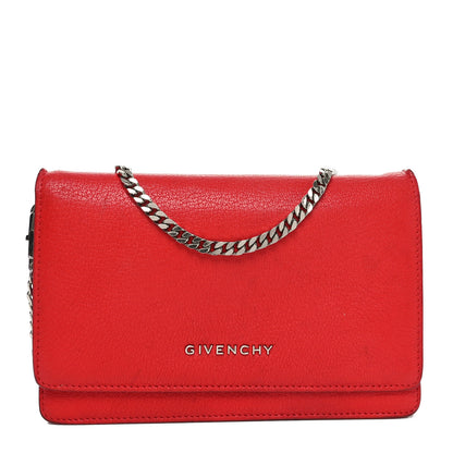 Givenchy Sugar Goatskin Pandora Chain Wallet Red 1 of 10