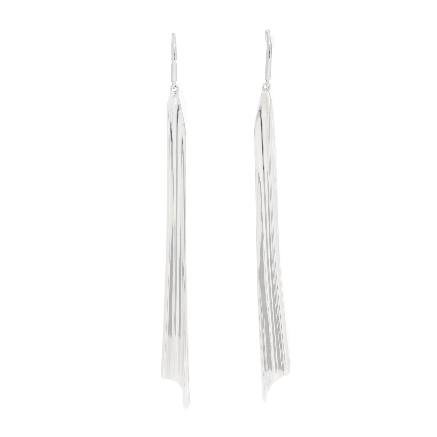 Tiffany Sterling Silver Frank Gehry Flux Drop Earrings 1 of 4