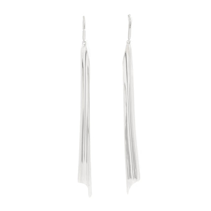 Tiffany Sterling Silver Frank Gehry Flux Drop Earrings 1 of 4