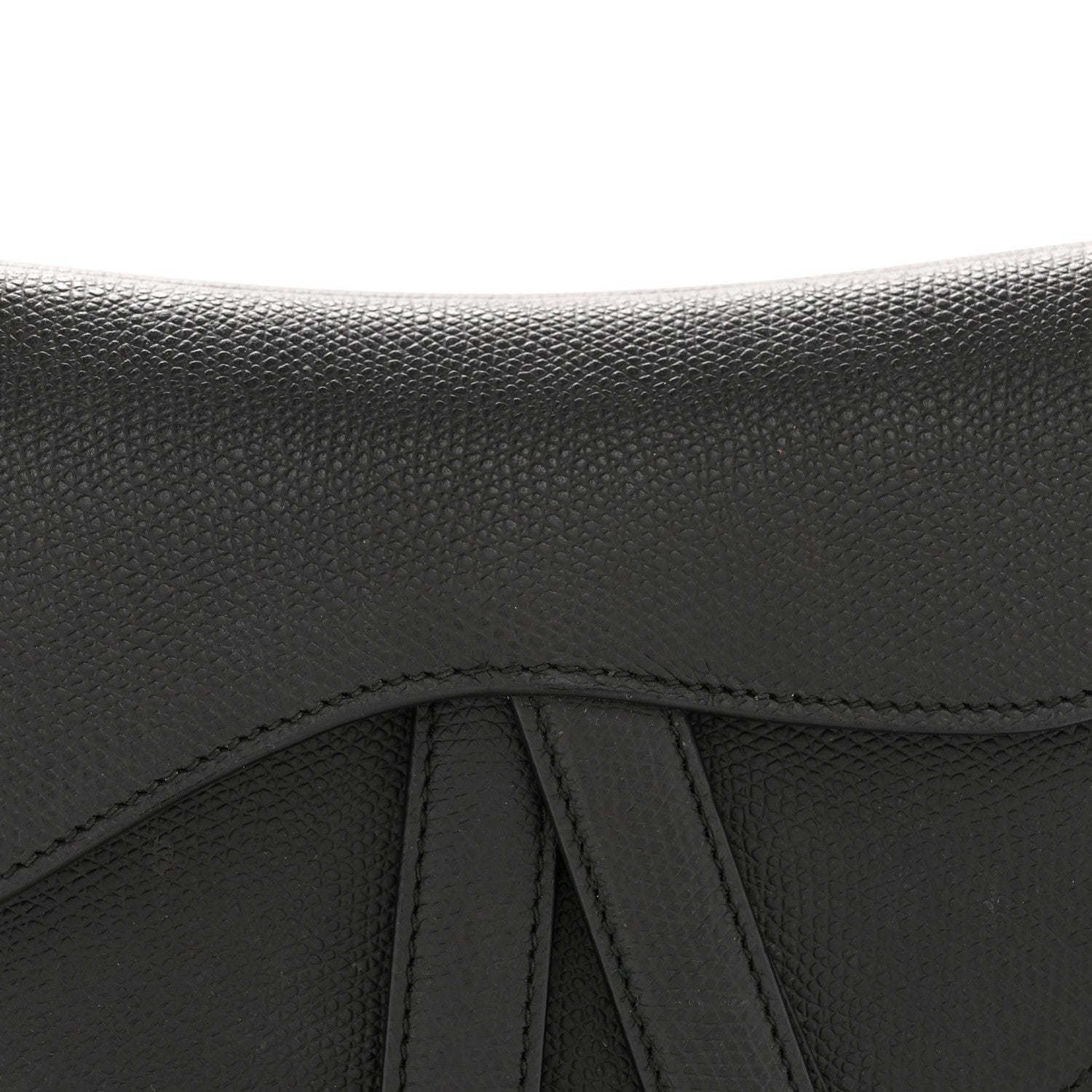 Christian Dior Grained Calfskin Mini Saddle Bag Black 8 of 14
