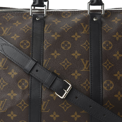 Louis Vuitton Monogram Macassar Keepall Bandouliere 45 9 of 9