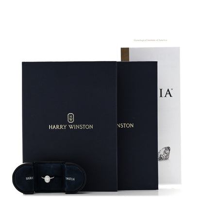 Harry Winston Platinum Diamond 1.01ct The One Oval Shaped Micropave Engagement Ring 49 4.75 8 of 8