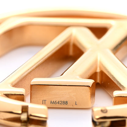 Louis Vuitton Metal Louise Hoop Earrings Gold 4 of 5
