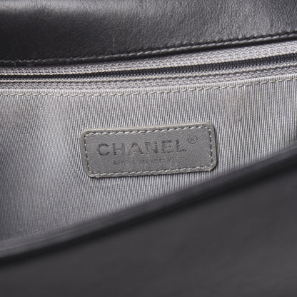 Chanel Calfskin Chevron Quilted New Medium Boy Flap Black 7 of 14