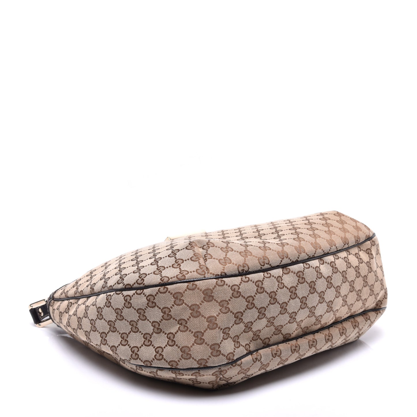 Monogram Large New Ladies Web Hobo Dark Brown