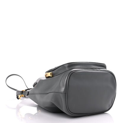 Prada Light Calfskin Saffiano Mini Bucket Crossbody Bag Marmo 4 of 8