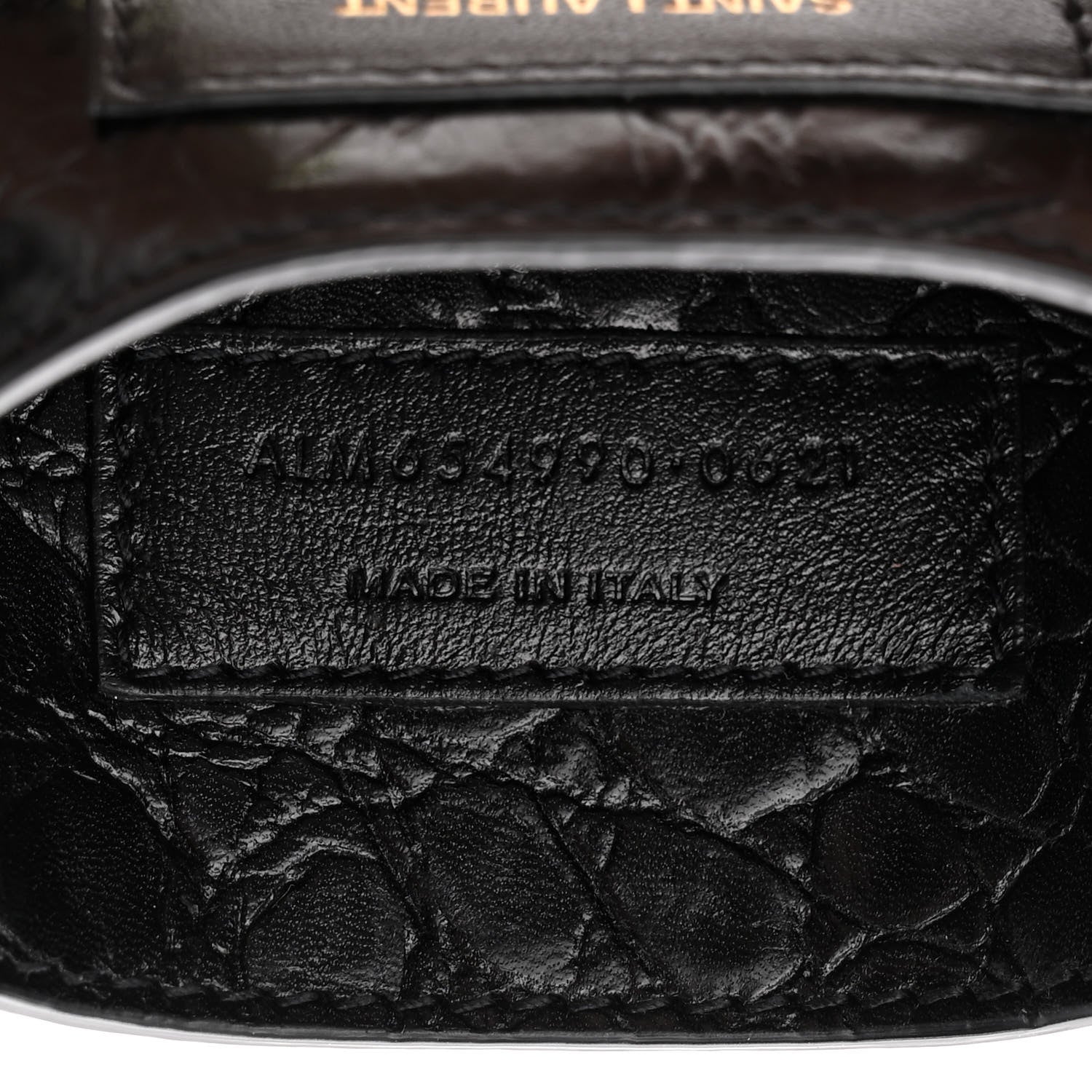 Saint Laurent Crocodile Embossed Mini Suzanne Hobo Black 7 of 11