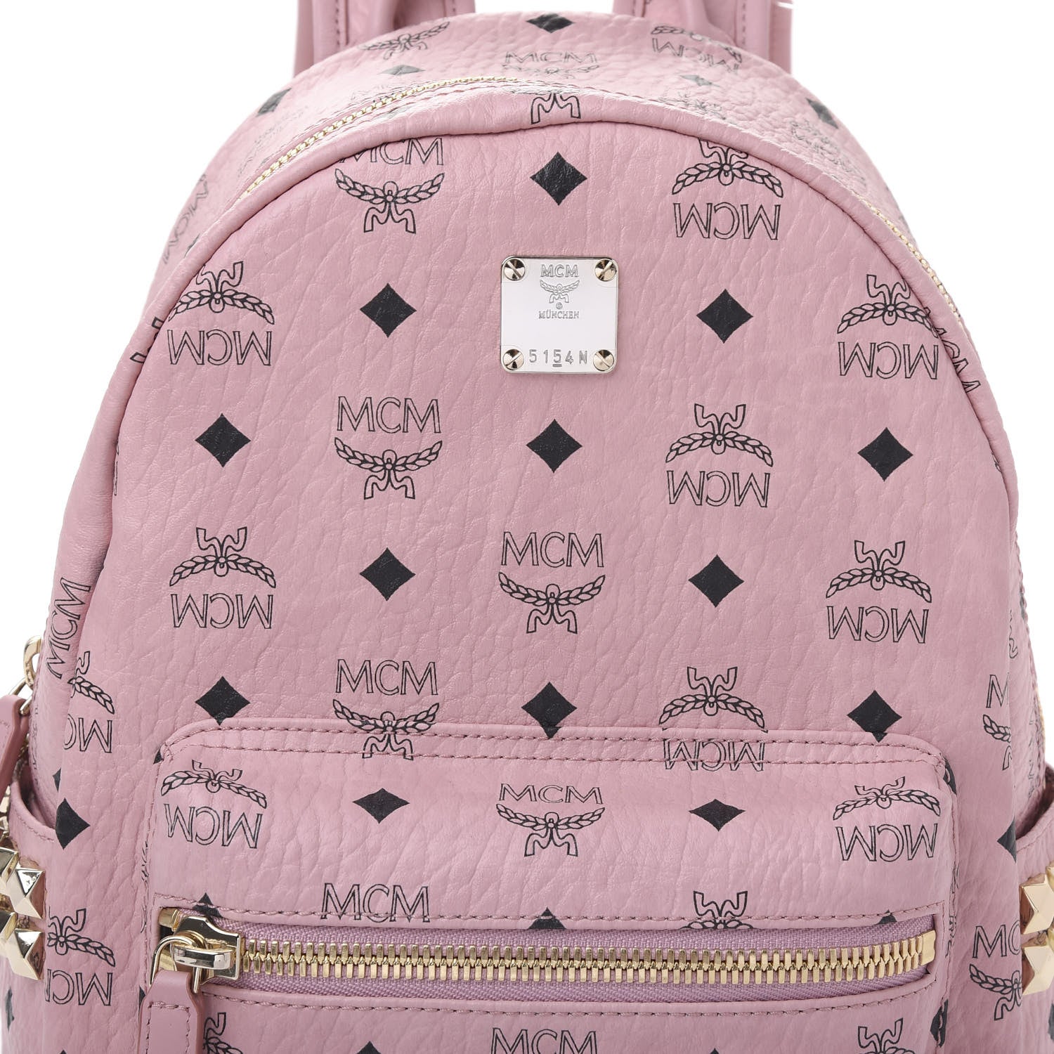 MCM Visetos Small Side Stud Stark Backpack Soft Pink 8 of 8