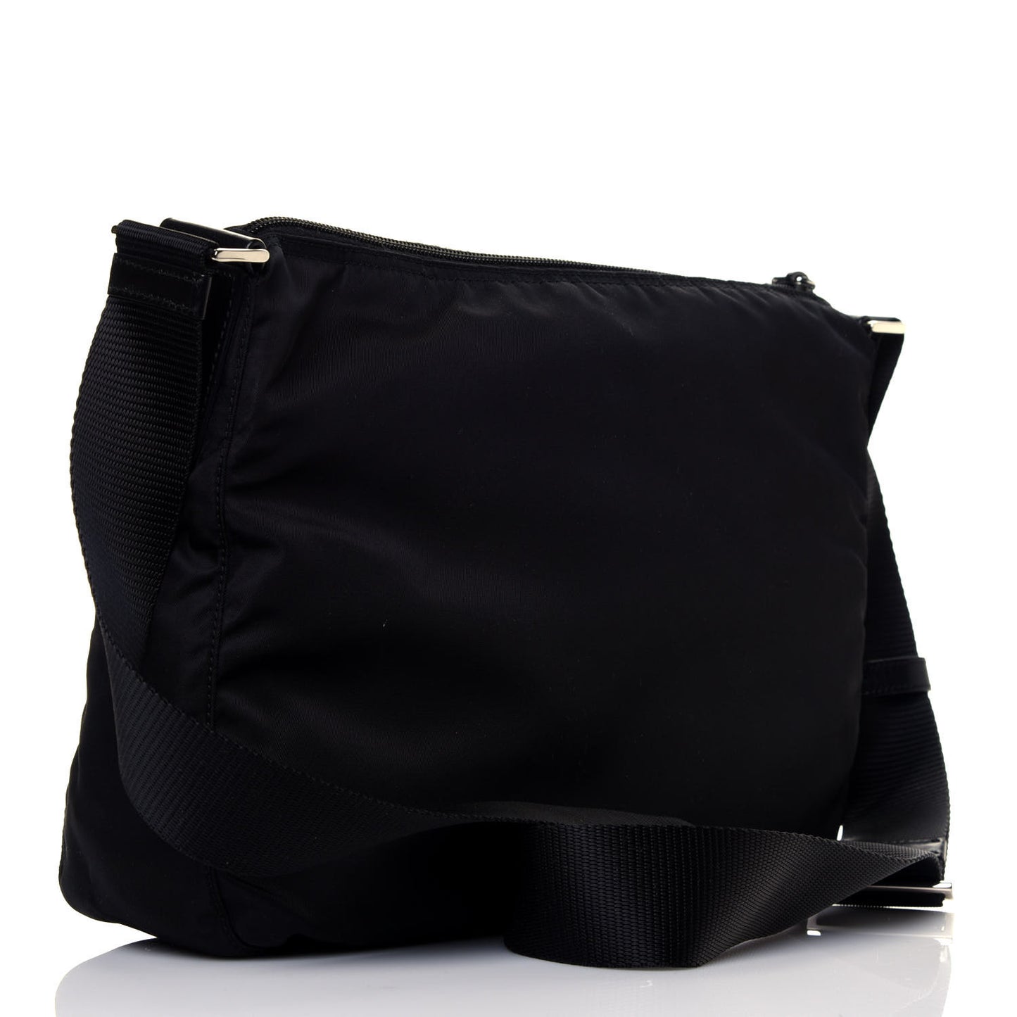 Nylon Vela Messenger Bag Black