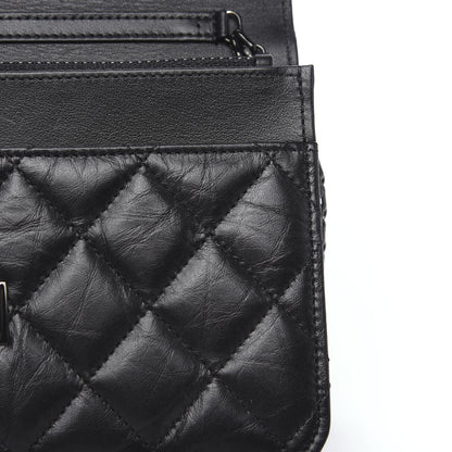 Chanel Aged Calfskin Quilted Reissue Wallet On Chain WOC So Black 6 of 11