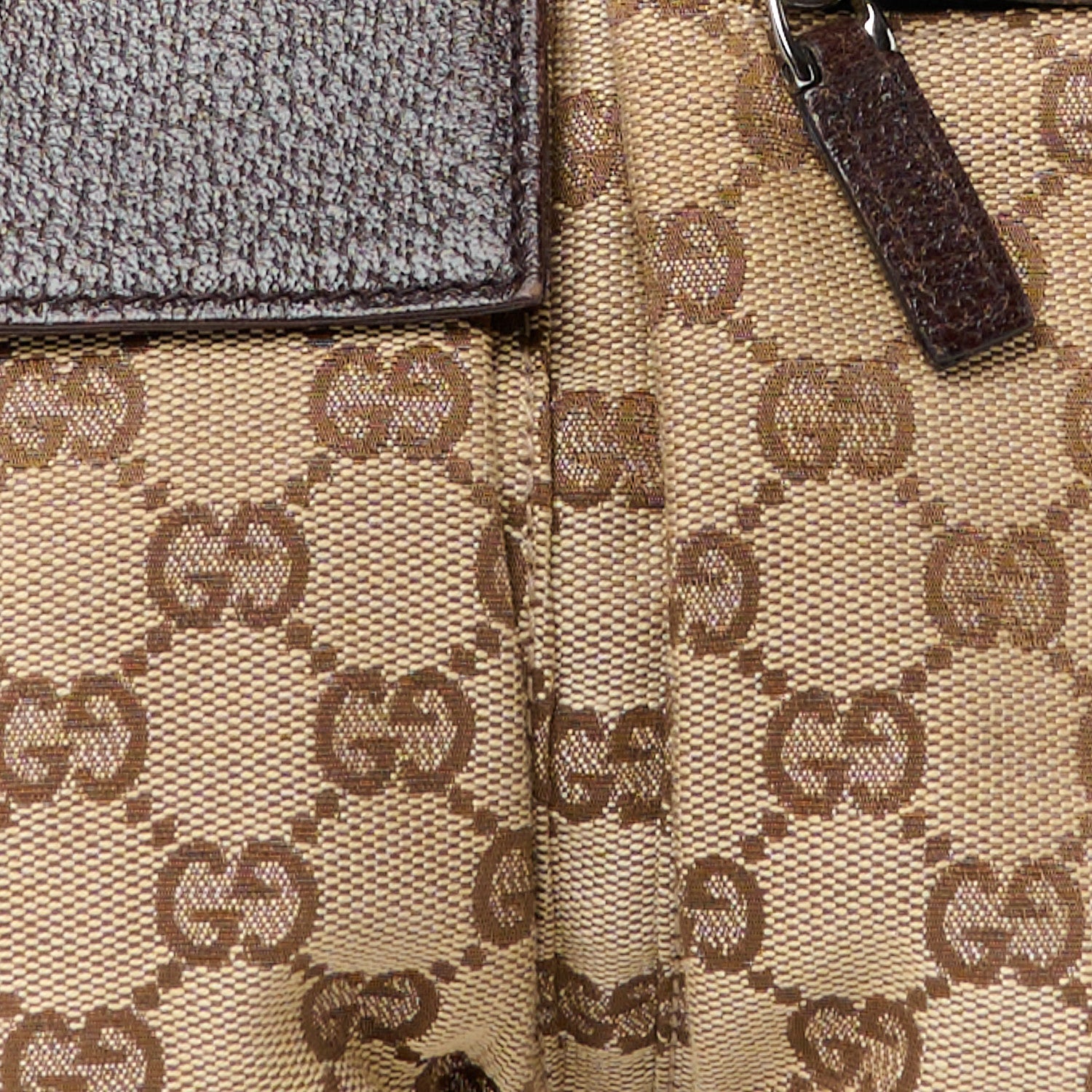 Gucci GG Monogram Web Double Pocket Belt Bag Dark Brown 11 of 14