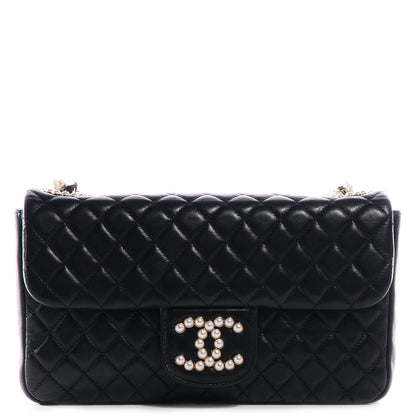 Chanel Lambskin Medium Westminster Pearl Flap Black 1 of 8