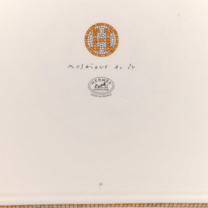 Hermes Porcelain Mosaique au 24 Gold Sushi Plate 5 of 5