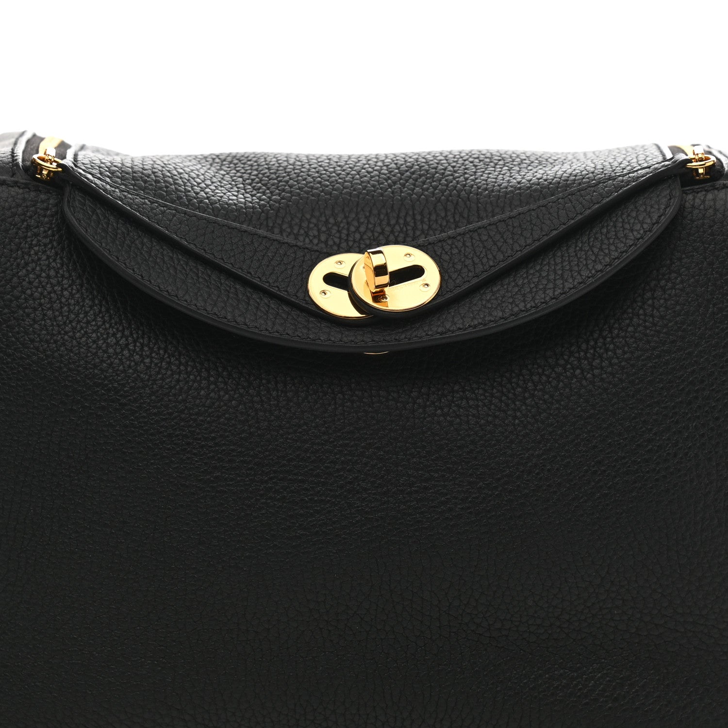 Hermes Taurillon Clemence Lindy 26 Black 7 of 10