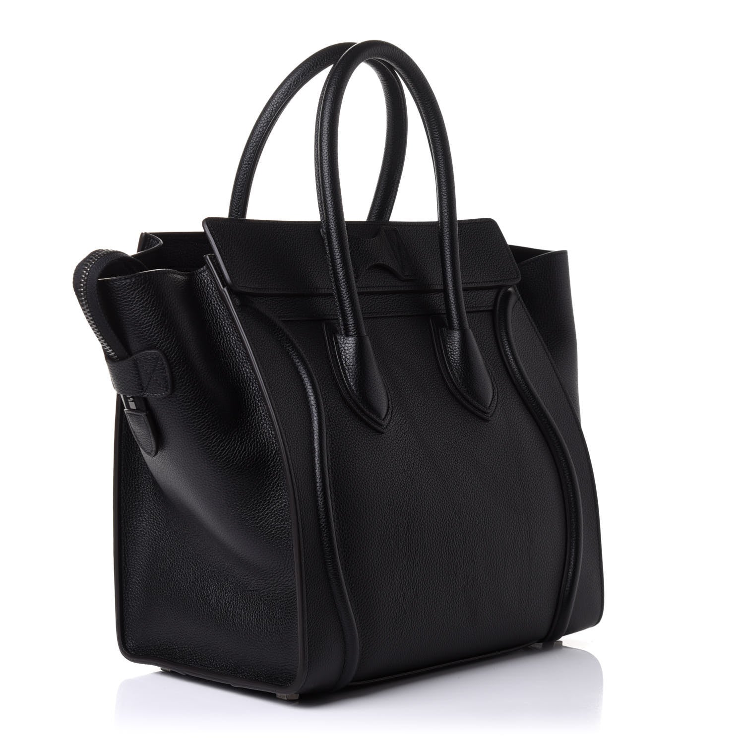 Celine Drummed Calfskin Mini Luggage Black 3 of 11