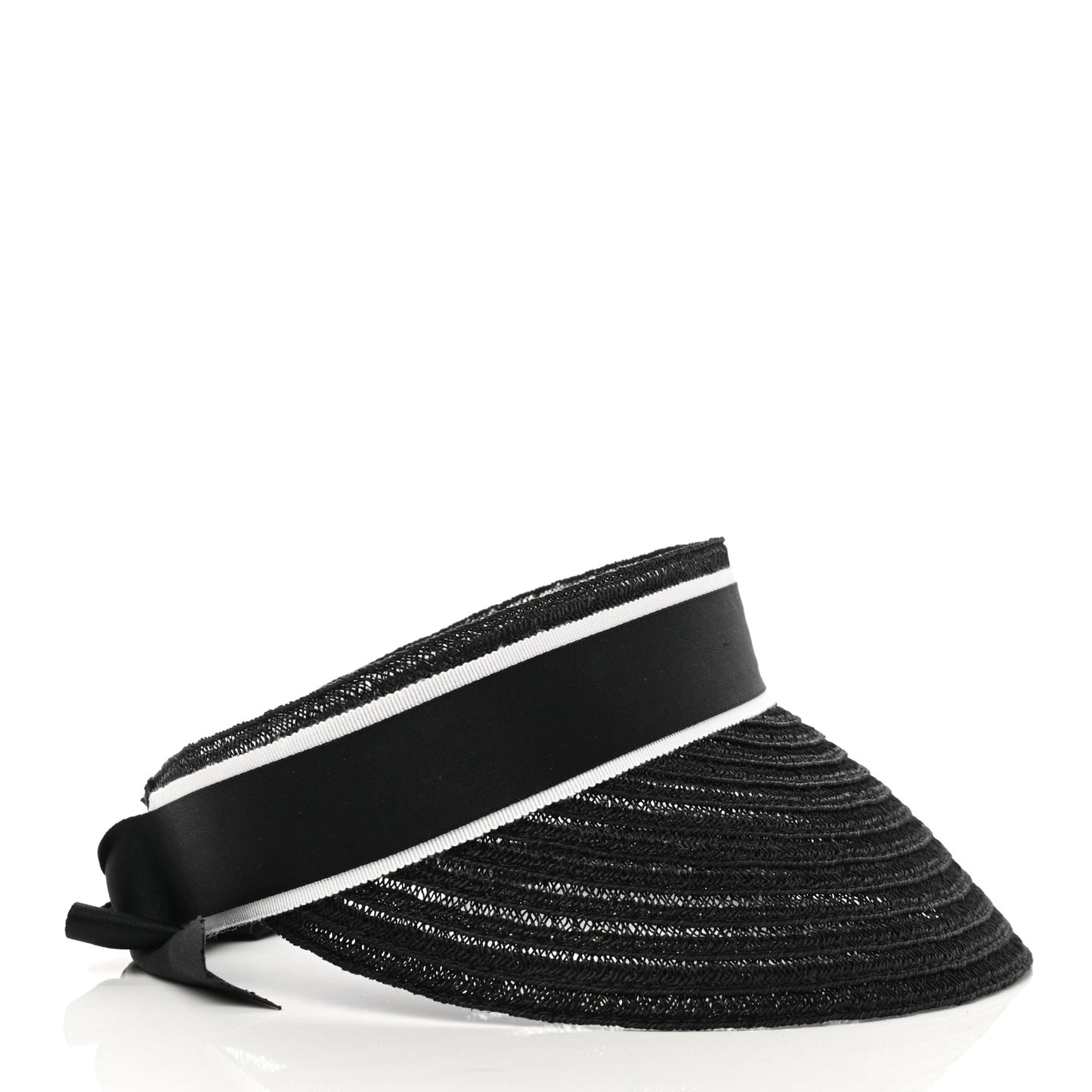 Abaca Cotton Ribbon Visor M Black
