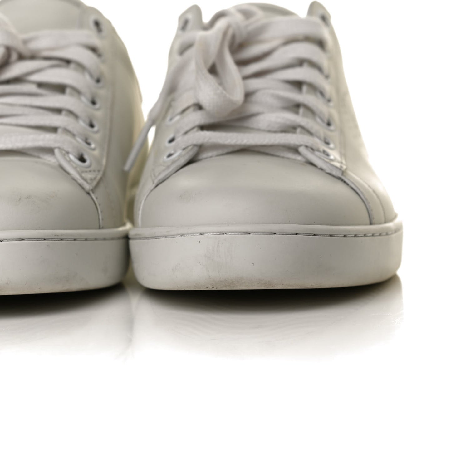 Calfskin Interlocking G Perforated Womens Ace Sneakers 39 White Grey Sky
