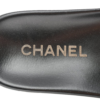 Chanel Fantasy Lambskin Chain Slides Sandals Flats 35 Blue 7 of 10