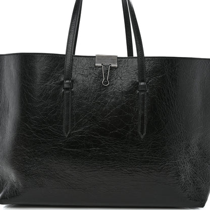 Off-White Calfskin Binder Shopper Tote Black 8 of 10