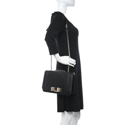 Salvatore Ferragamo Calfskin Vara Crossbody Bag Black Bonbon 2 of 10