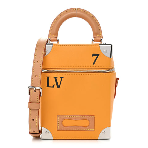 Calfskin N°7 Vertical Box Trunk Yellow