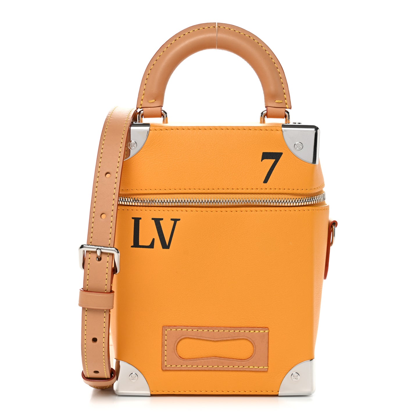 Calfskin N°7 Vertical Box Trunk Yellow